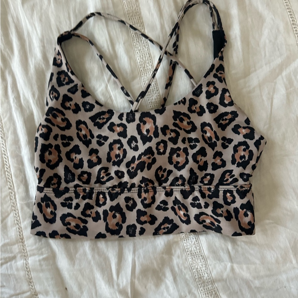 Animal print sports bra